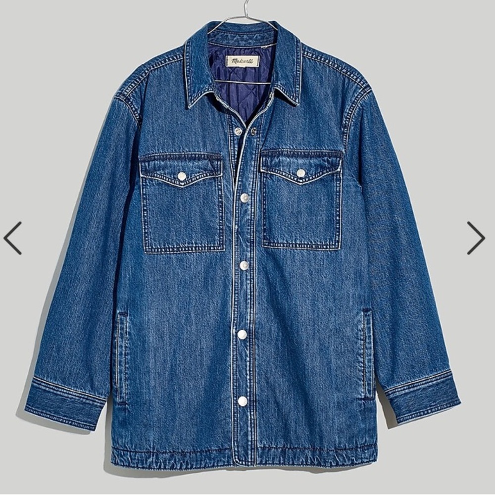 Madewell Quilted-Lining Denim Shirt-Jacket